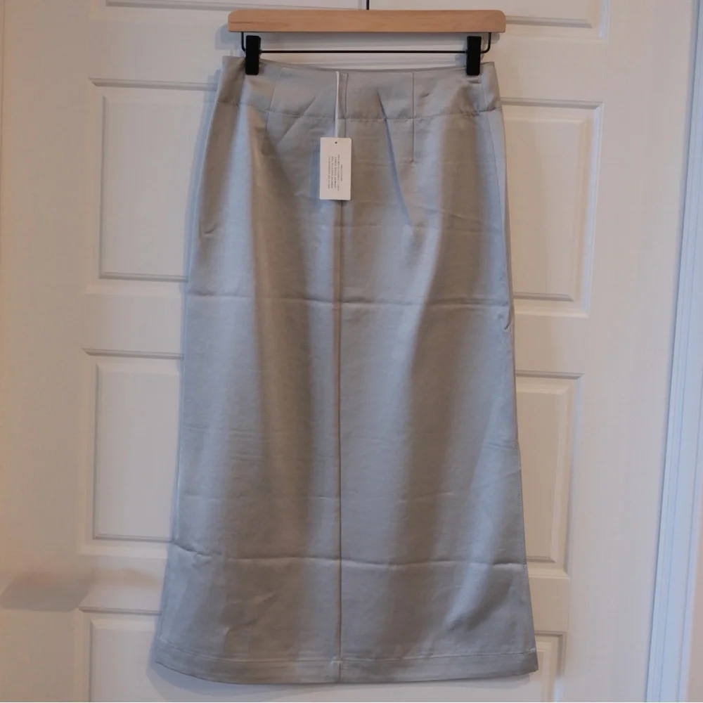 FILIPPA K Ellen Slip Skirt – Green Fog | Size 34 | NWT Luxury Designer